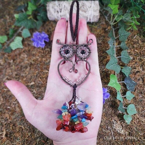 Handmade Clear Quartz Crystal Owl Décor #21 - Picture 2 of 2